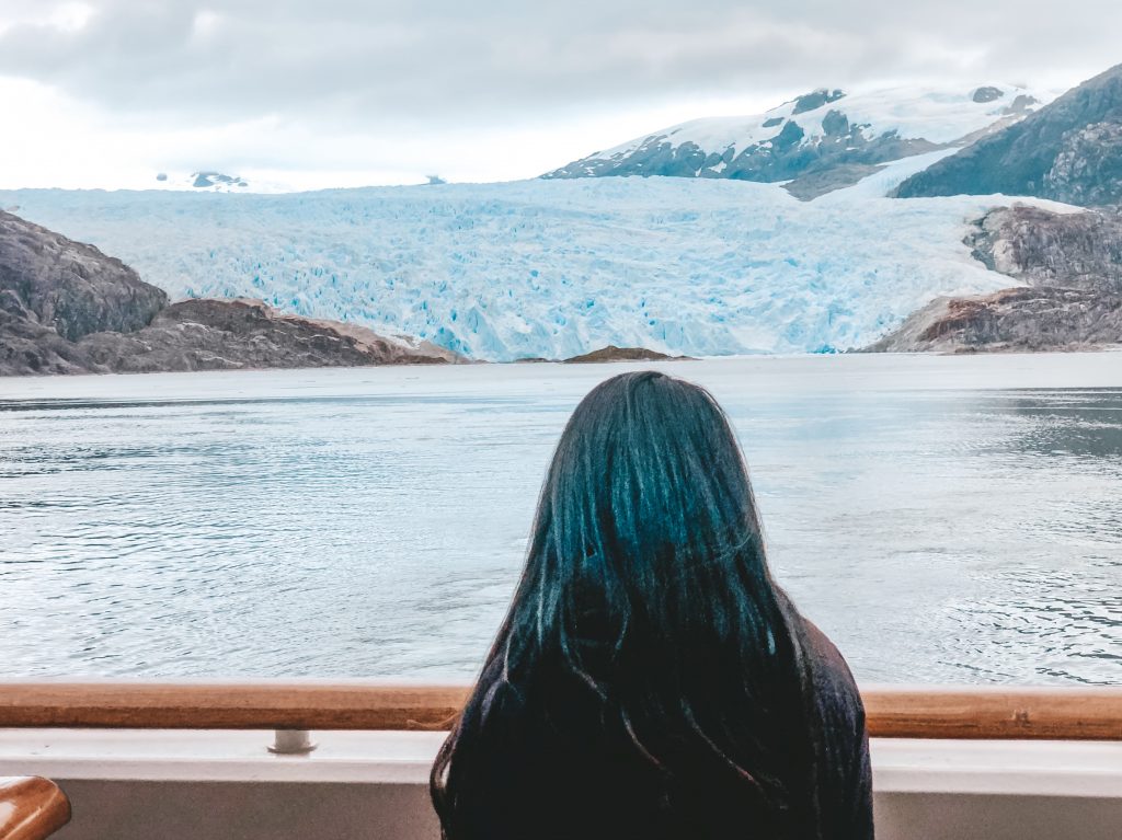 Me looking at the Brujo Glacier in Chile
