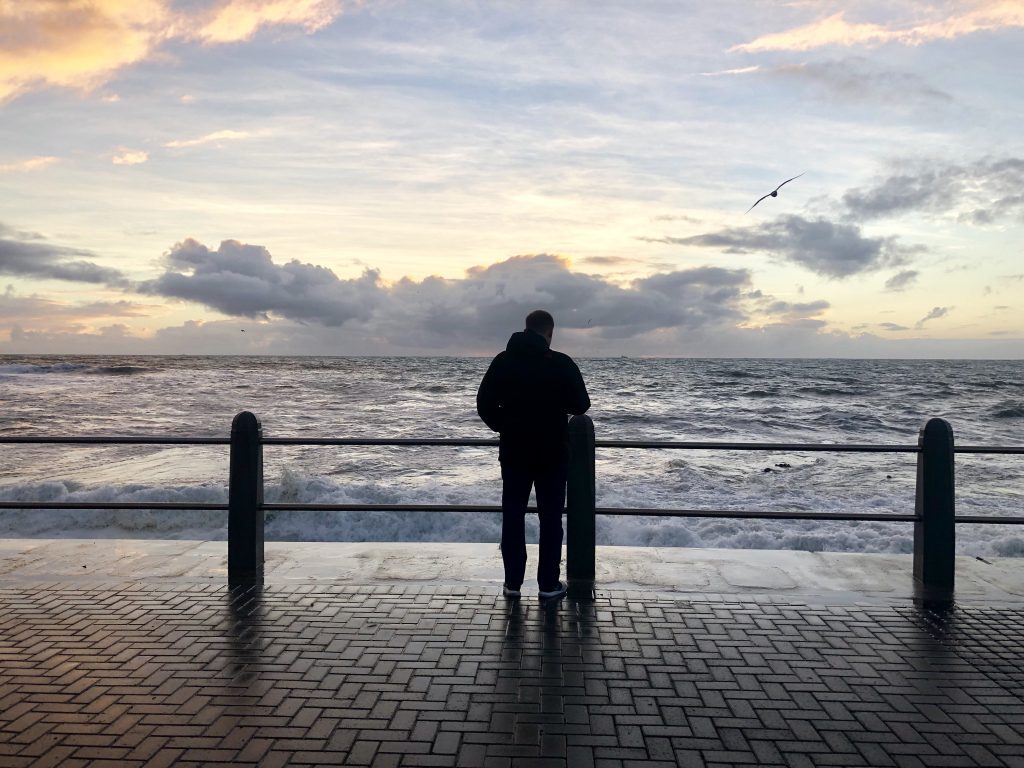 A photo of the sunset in Cape Town.