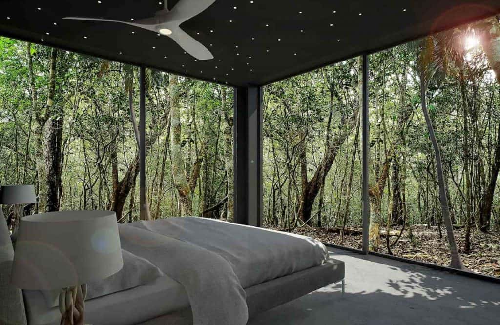 This glasshouse is one of the most unique and best Airbnbs in Cancun.