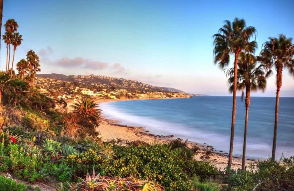 One of the best beach towns in California is Laguna Beach.