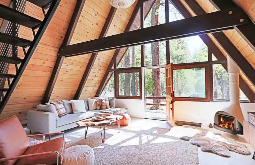 This modern cabin is one of many Airbnbs in Lake Tahoe.