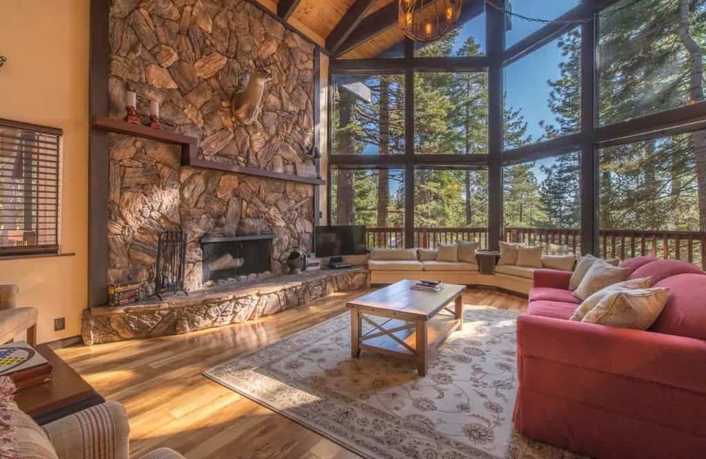 This rustic home is one of the prettiest Airbnbs in Lake Tahoe.