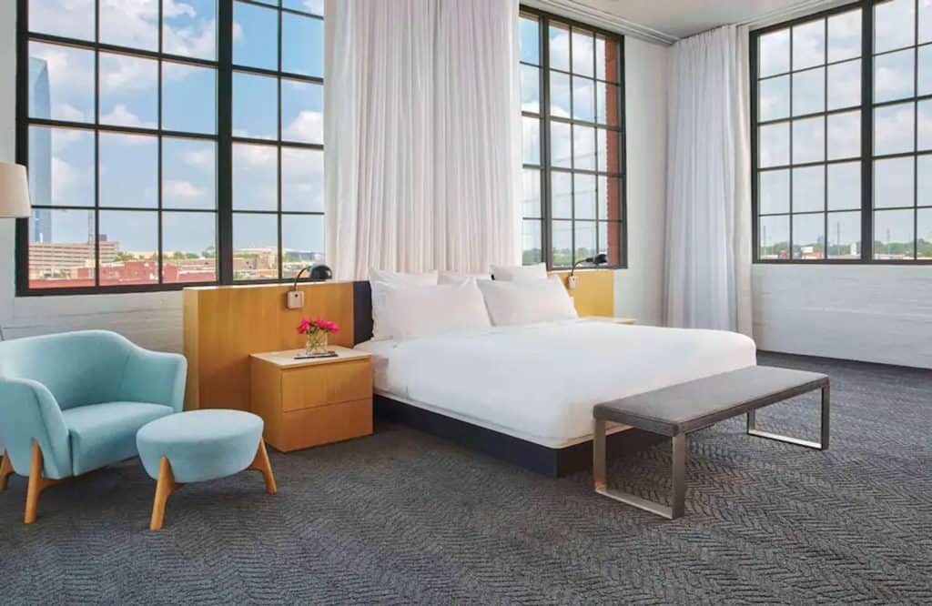 21c Museum Hotel in Oklahoma City is one of the coolest romantic getaways in Oklahoma.