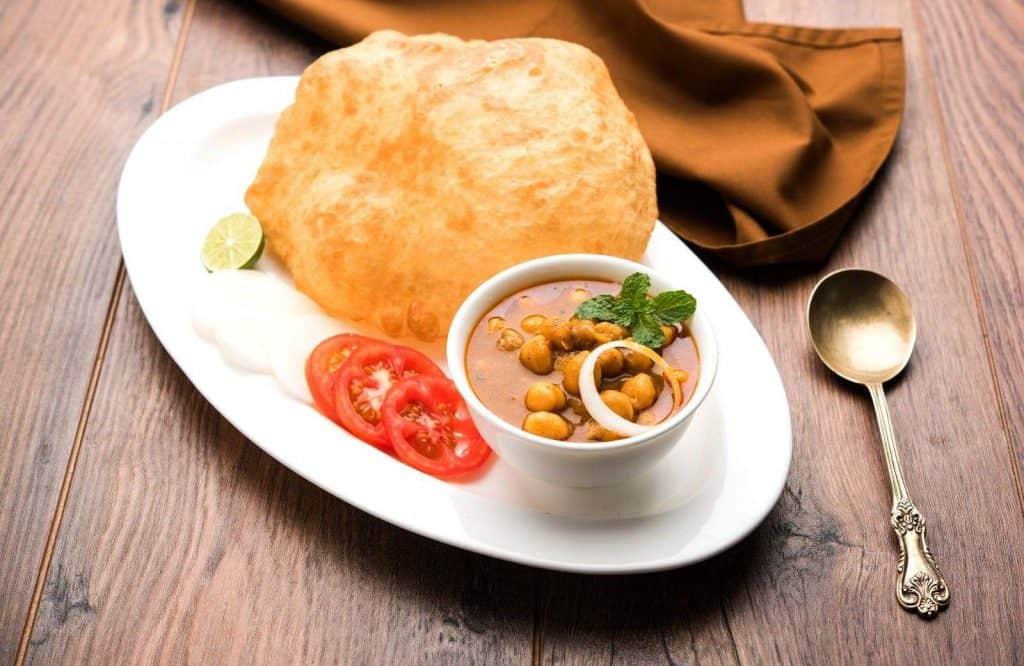 Chole Bhature is one of many amazing Indian street food dishes.
