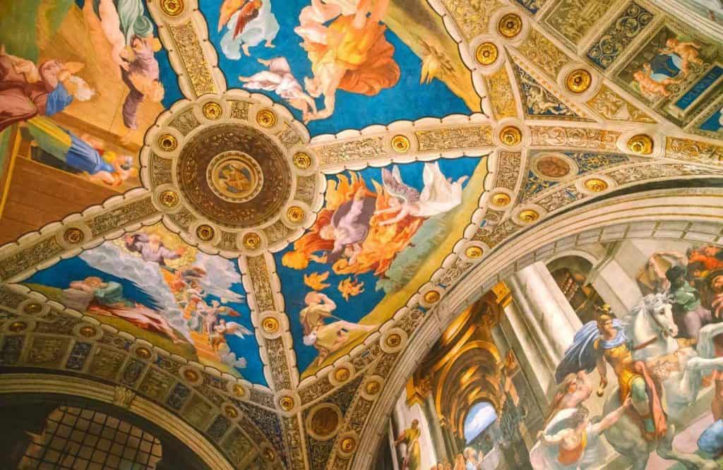 Visiting the Vatican entails strolling through the museums.