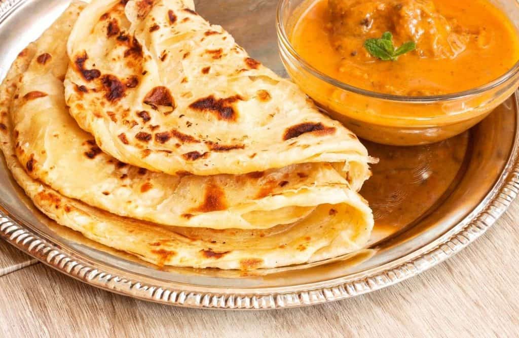 Rotis are a delicious Indian street food dish.
