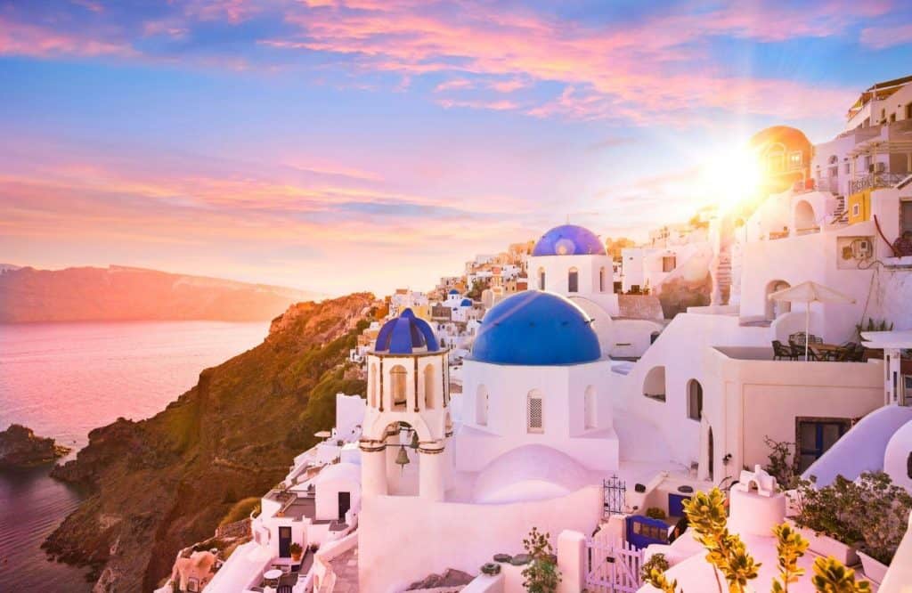 One of the most popular romantic cities in Europe is Santorini.