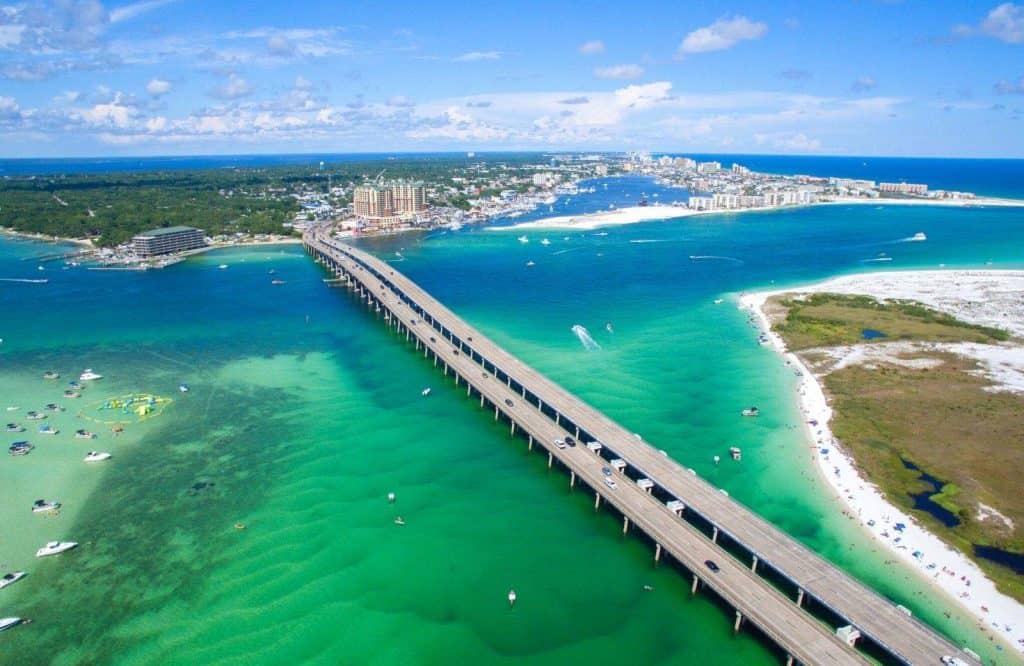 The best time to visit Crab Island Destin is during the summer.