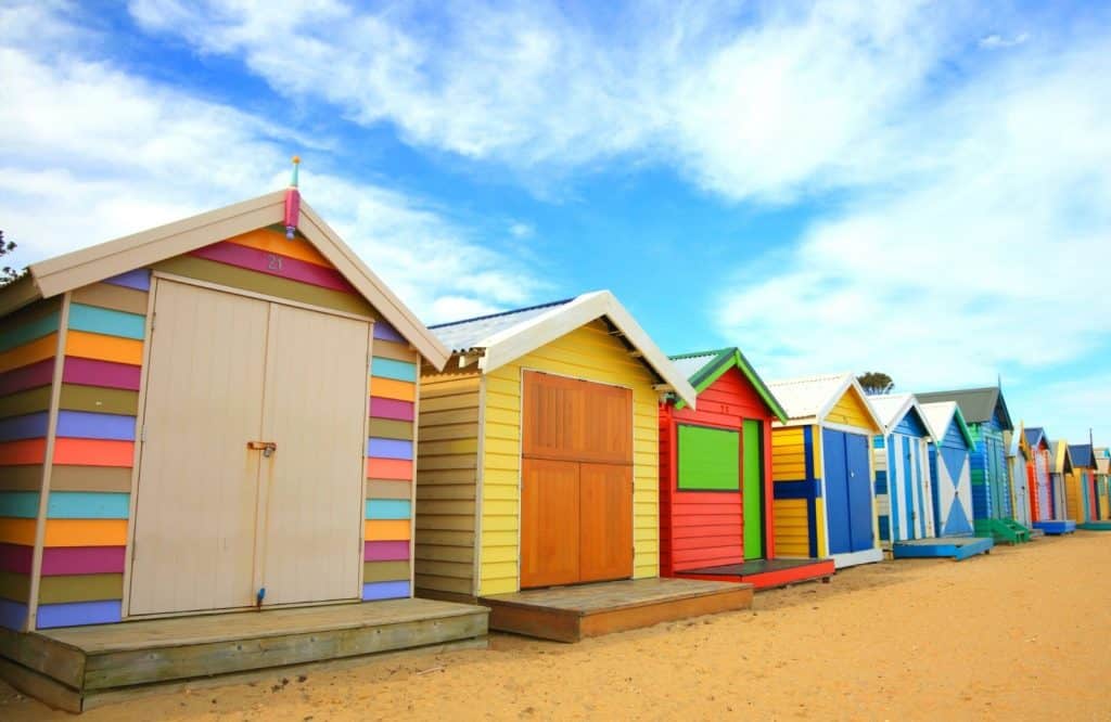 The Brighton Bathing Boxes are one of the coolest landmarks in Australia.