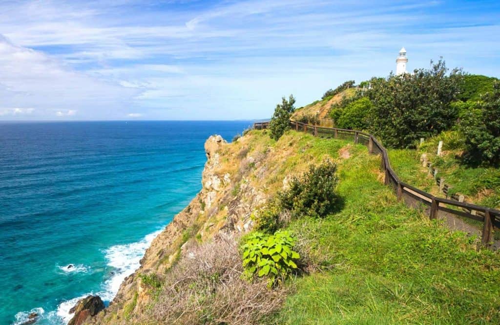 A great landmark in Australia is Cape Byron Lighthouse.