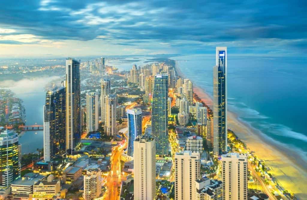 Gold Coast is one of several famous landmarks in Australia.