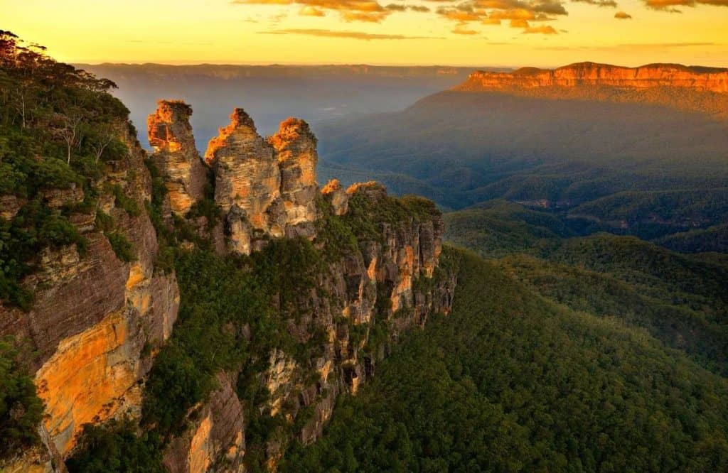 One of the most unique landmarks in Australia are the Three Sisters.