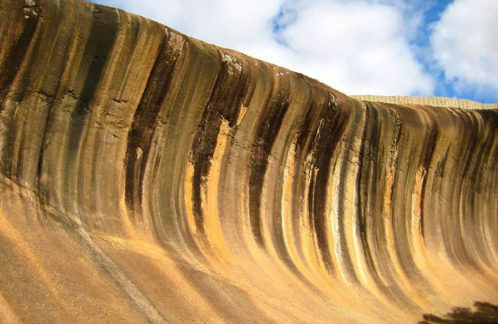 The wave rock is one of many landmarks in Australia.