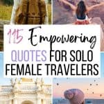 A pinnable image to save this post to Pinterest about traveling alone quotes.