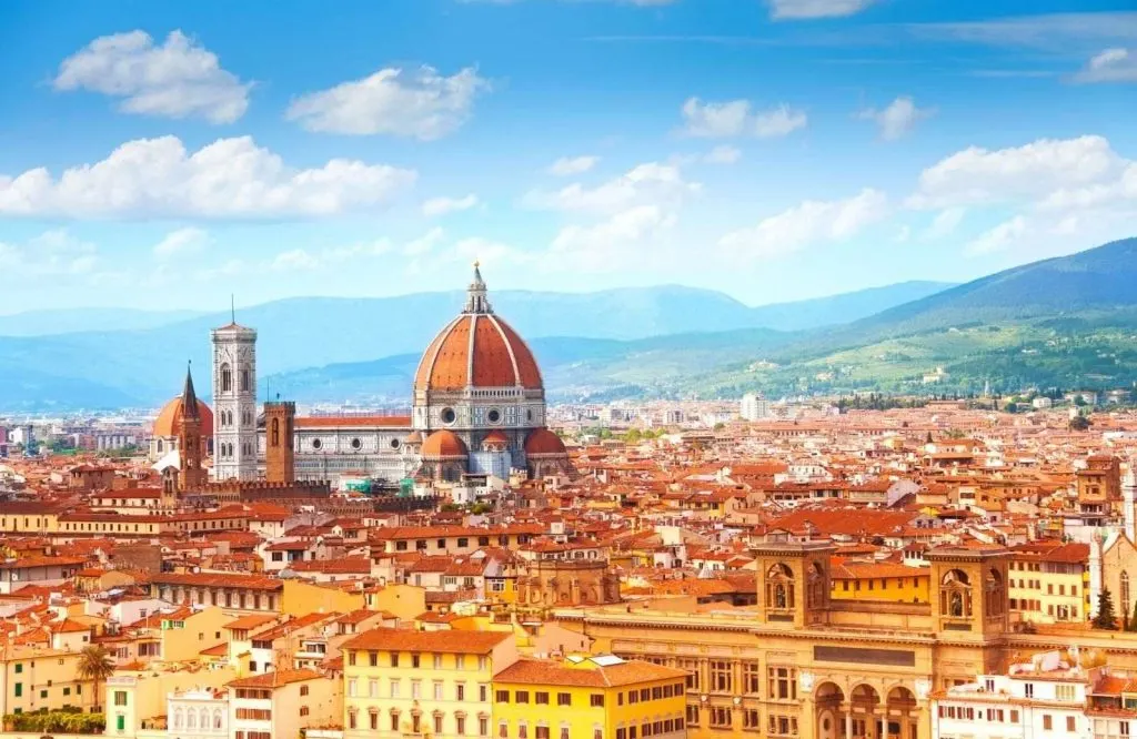 The cityscape of Florence with the Duomo as the highlight, showing what is Italy famous for.