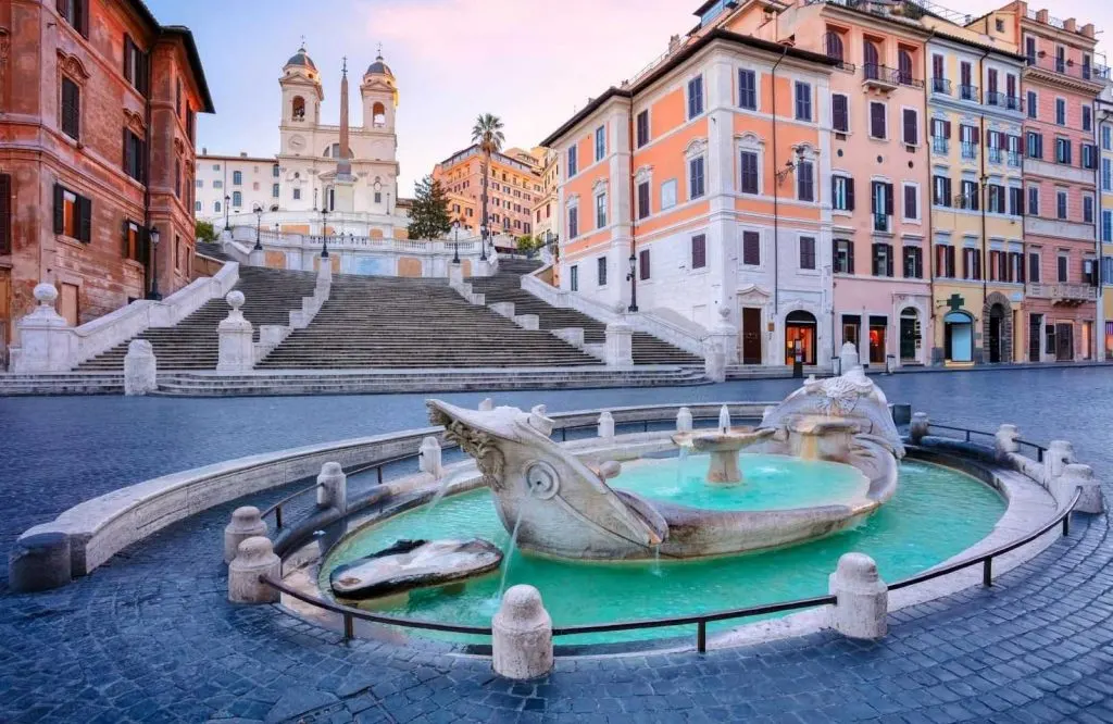 The Spanish Steps in Rome, which is what is Italy famous for.