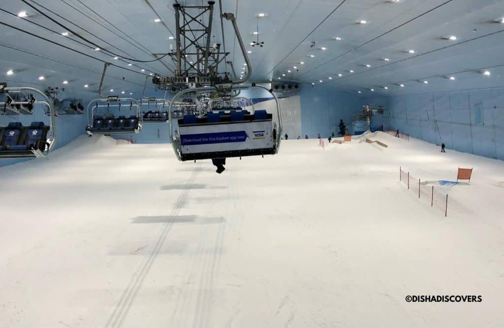 Indoor skiing at a mall in Dubai.