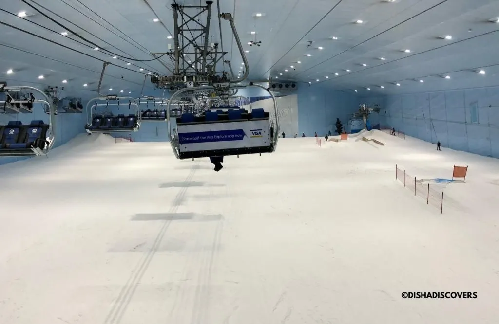 Indoor skiing at a mall in Dubai.