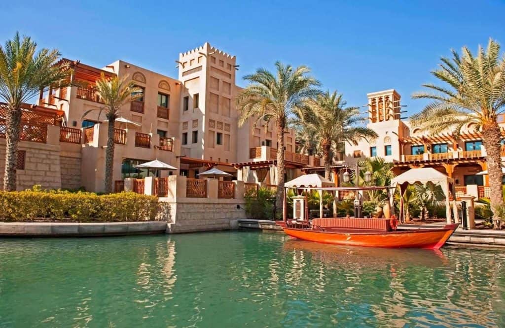 Souk Madinat Jumeirah in Dubai where you can buy spices, perfumes, and more.