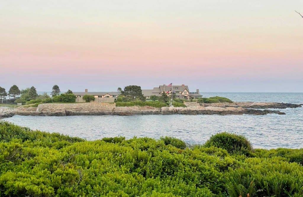 Presidential family George Bush's seaside home in Kennebunkport, known as Walker's Point.
