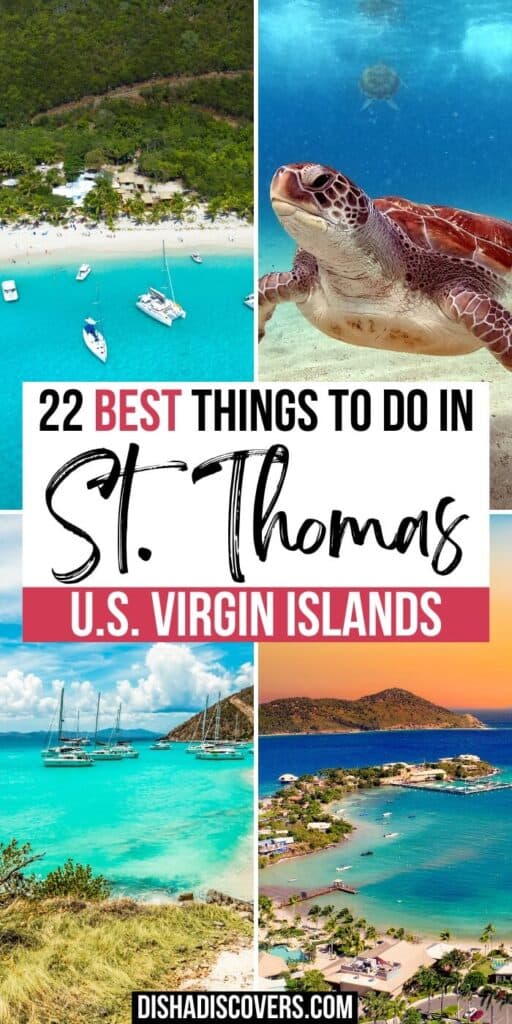A graphic that says "22 best things to do in St. Thomas U.S. Virgin Islands" that can be saved to Pinterest.